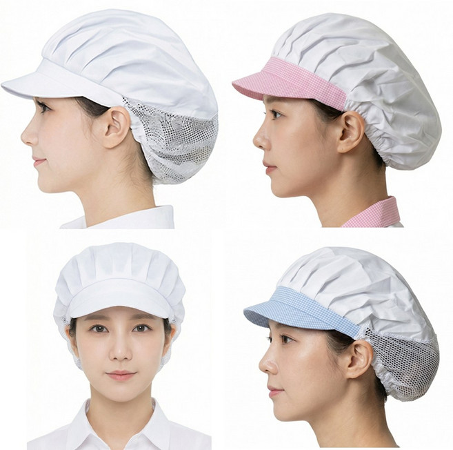 맘스24 통풍 주방 반망사 화이트 다용도 위생모 조리 모자, 1개, 2번