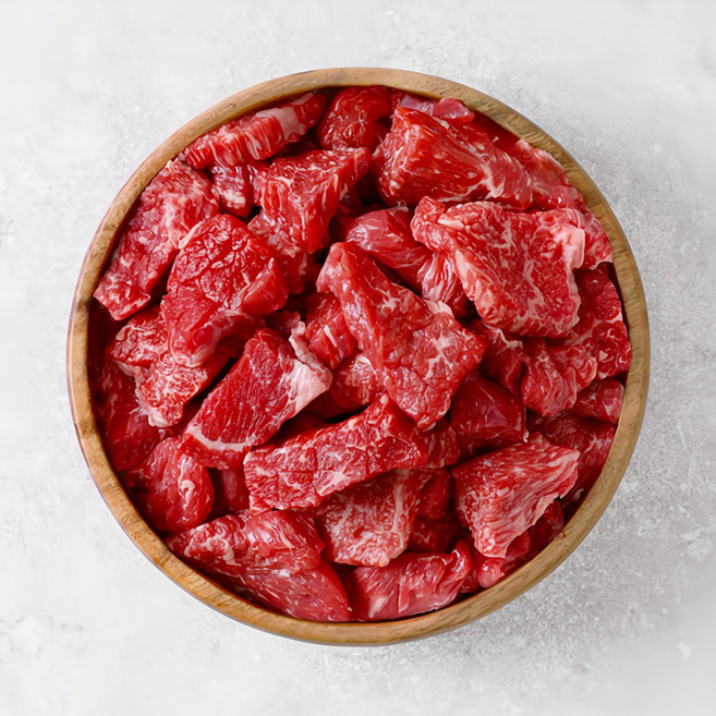 오늘잡은소 한우 1+등급 국거리용 (냉장), 600g, 1개