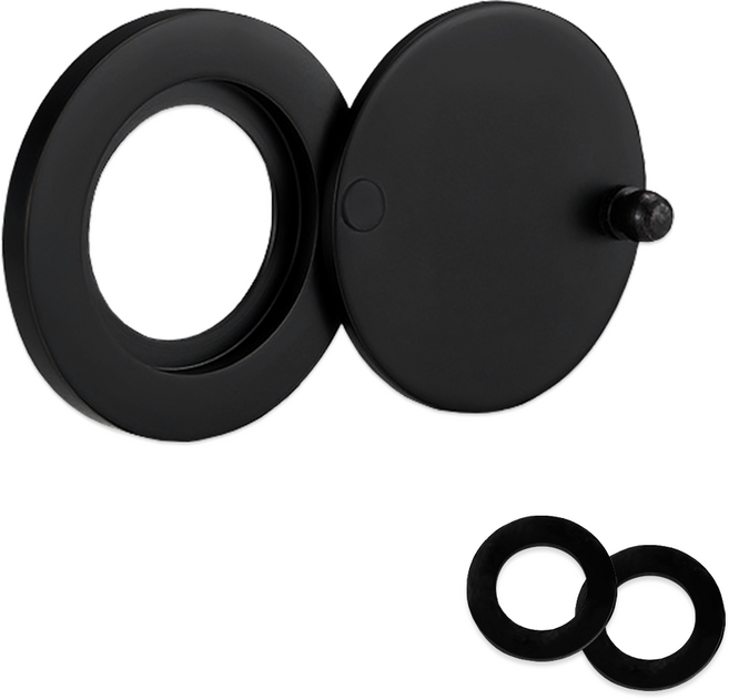 리브문 간편부착 현관문 보안 외시경 렌즈 커버, 블랙, 1개