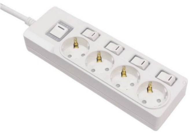 써보니 개별 스위치형 멀티탭 4구, 5m, white(화이트), 3개