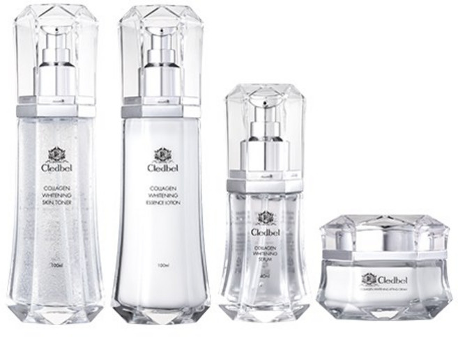 끌레드벨 콜라겐 화이트닝 스킨토너 + 에센스 로션 + 세럼 + 크림 세트, 1세트