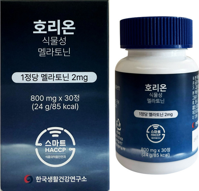 한국생활건강연구소 호리온 식물성 멜라토닌 2mg 함유 800mg x 30정