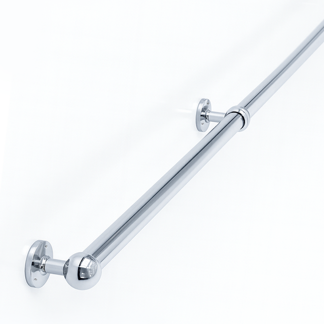 계단손잡이 고급스텐304 30cm~5M 사이즈 안전 보조손잡이 난간 핸드레일, 스텐, 1세트