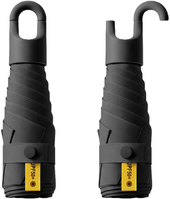 별의 바다 5단 접이식 미니 접이식 우산 회전식 개폐 가능한 고리 모양 처손잡이 UV 99.9% 차단양 자외선차단 초경량 여성용 양산 겸용