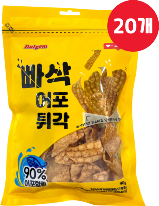 빠삭 어포 튀각 90g 1box, 20개