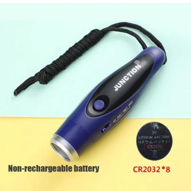 교통 신호수 전동 호루라기 배터리 충전식 다기능 전자 휘슬 PE 교사 축구 심판 캠핑 야외 하이킹 비상, 1개, Base-Blue