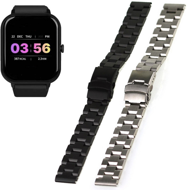 펭카 스마트워치2 20mm 호환 메탈 버클스트랩, 2. ME07SV20 실버, 1개