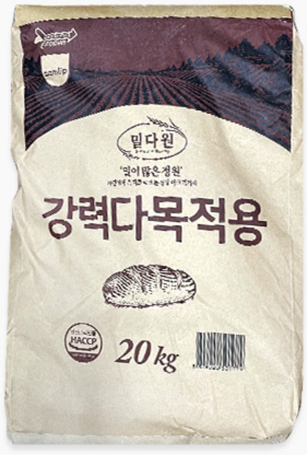 밀참/밀다원 강력분 다목적밀가루, 20kg, 1개, 20kg