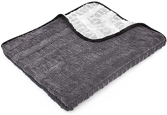 The Rag Company Gauntlet 자동차 건조 타월 - 70/30 한국 극세사 긁힘 없이 빠르게 건조 900gsm 50.8x76.2cm(20x30인치) 아이스