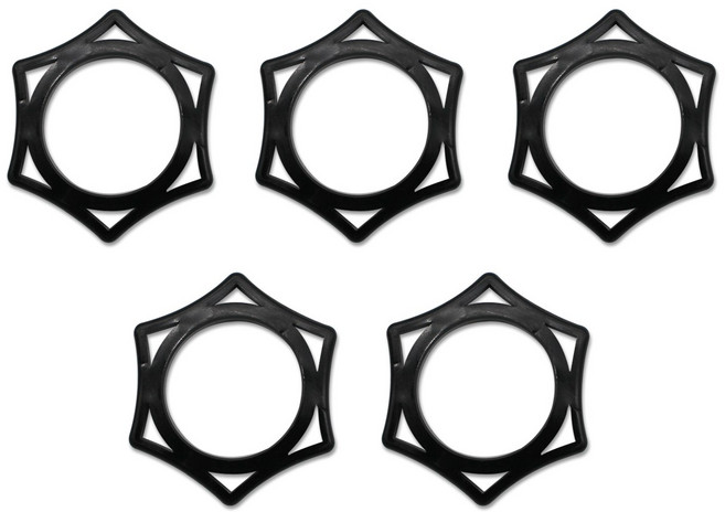 디보이스 MSR-01 마이크 굴림방지 홀더 육각고무 5개 1세트, 블랙