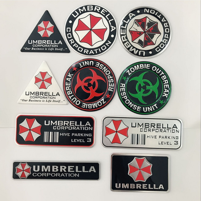 세븐힛 바이오하자드 자동차 엠블럼 차량스티커, 직각우산-A