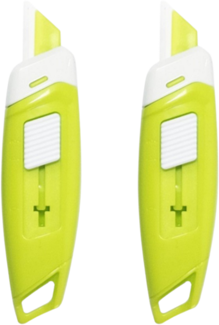 어센드원 세라믹 안전칼 커터칼 택배 언박싱 칼, 2개, 라이트그린