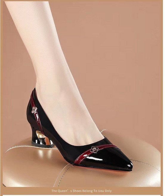 다이에나 여성 엄마 발편한 가죽 구두 하이힐 빅사이즈 225~265 love