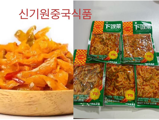 가가왕 중국식품 촨난 유명한 중국 홍유 짜차이 짜사이 절임반찬 밑반찬, 5개, 185g