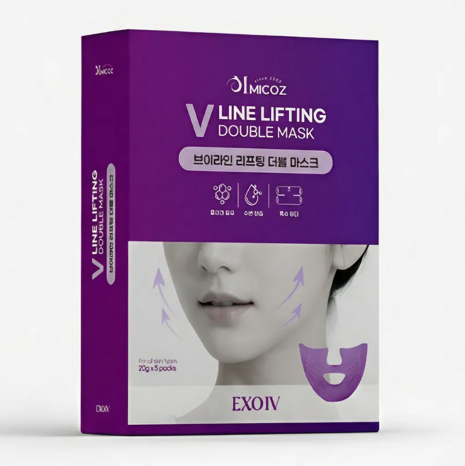 미코즈 브이라인 리프팅 더블 마스크, 5개, 1개입