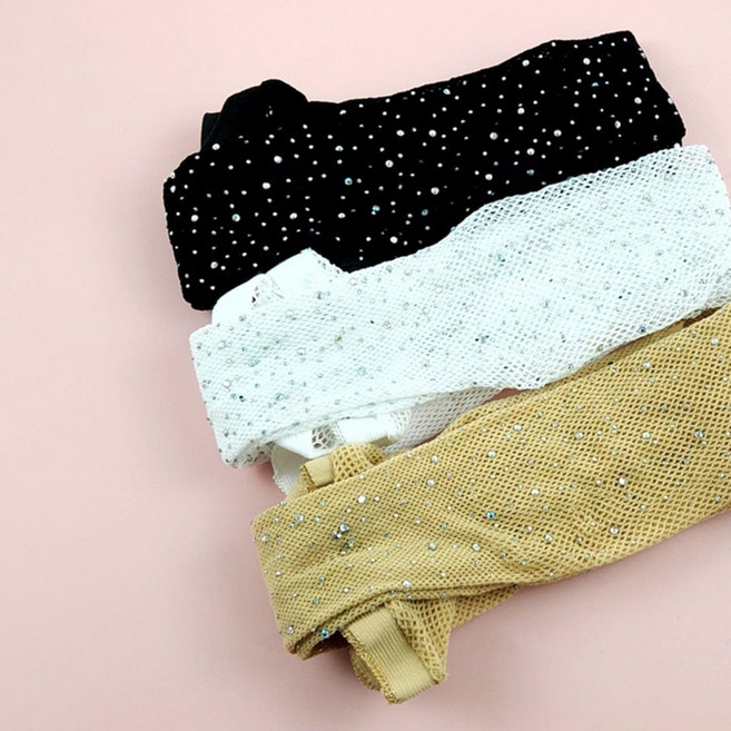 무대의상 반짝이 팬티스타킹 큐빅 굵은 망사스타킹_1P