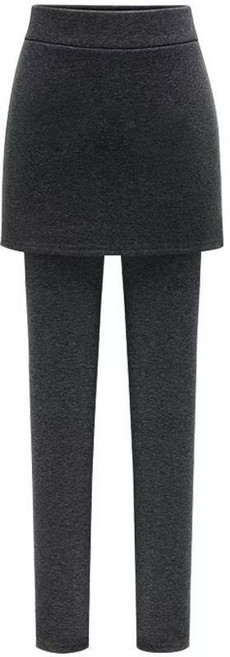 厚刷毛百褶裙褲一體打底褲裙女