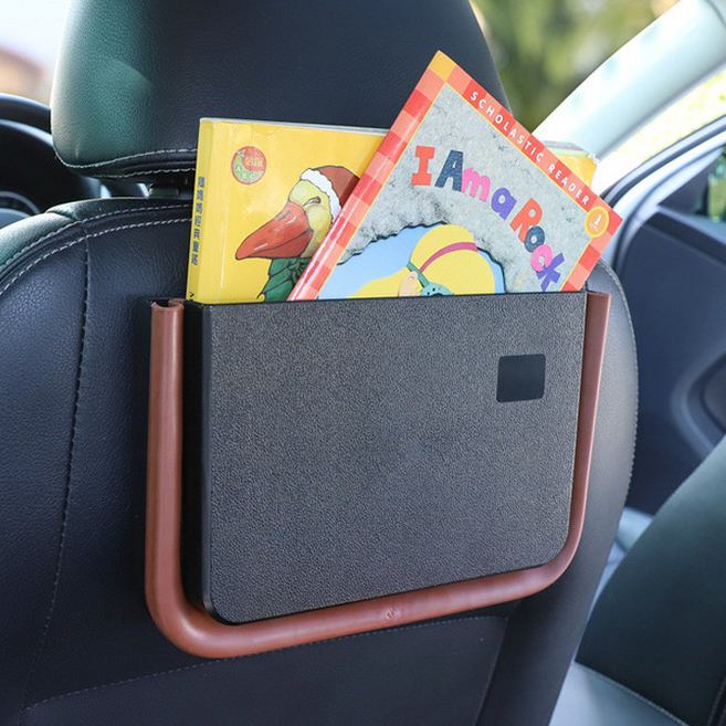 차량용책꽂이 차량책꽂이 차량용수납장 W2, 블랙, 1개