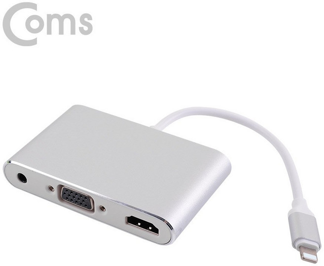 COMS IE301 8핀 미러링 컨버터 케이블 MHL HDMI VGA, 1개