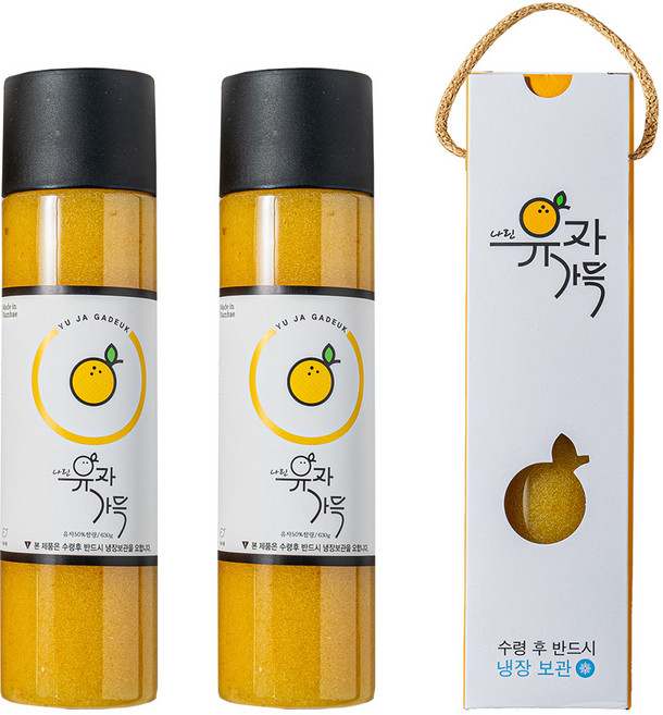 남해 해풍 유자청 600g x 2개 갈아만든 유자가득 국내산 프리미엄 소스 선물, 1세트, 2개입