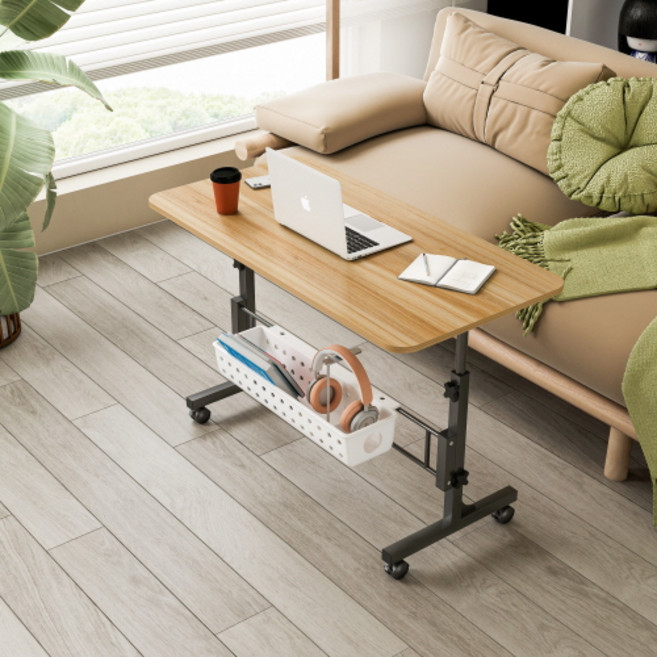 사이드 거실 협탁 보조 테이블 이동식 모션 높이조절 책상, 쿠키