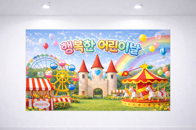 <리틀수니> 대형 현수막 실사스타일 현수막 3D입체스타일 어버이날 배경, AS005