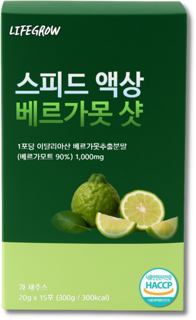 베르가못 착즙주스 고함량 액상 스틱 착즙액 폴리페놀 haccp 식약처 인증 15포, 1개, 300g