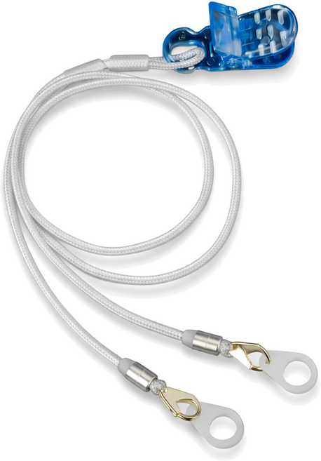 보청기 분실방지끈 목걸이형 스트랩 클립 귀걸이형 오픈형, 1개, 그레이색