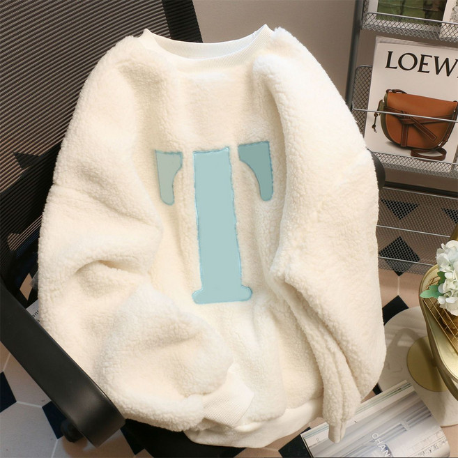 여성맨투맨 라운드 양털후리스 플리스 긴팔티 티셔츠 맨투맨 티 ZBW111887 25