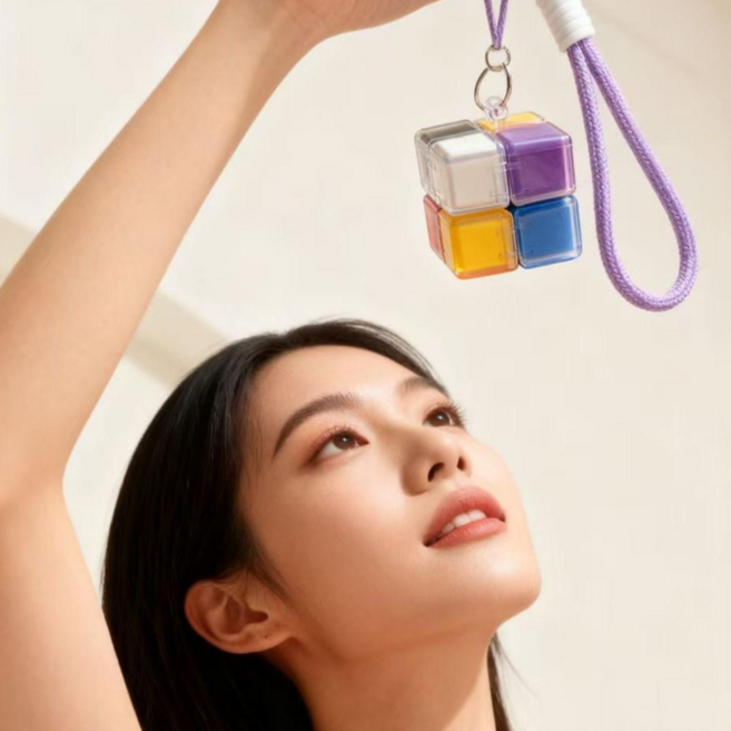 휴대용약통 미니 큐브 알약케이스 보관함, 혼합, 1개