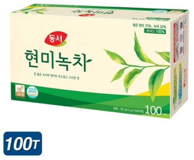 동서 현미녹차 100T플러스100T, 1.5g, 100개입, 1개