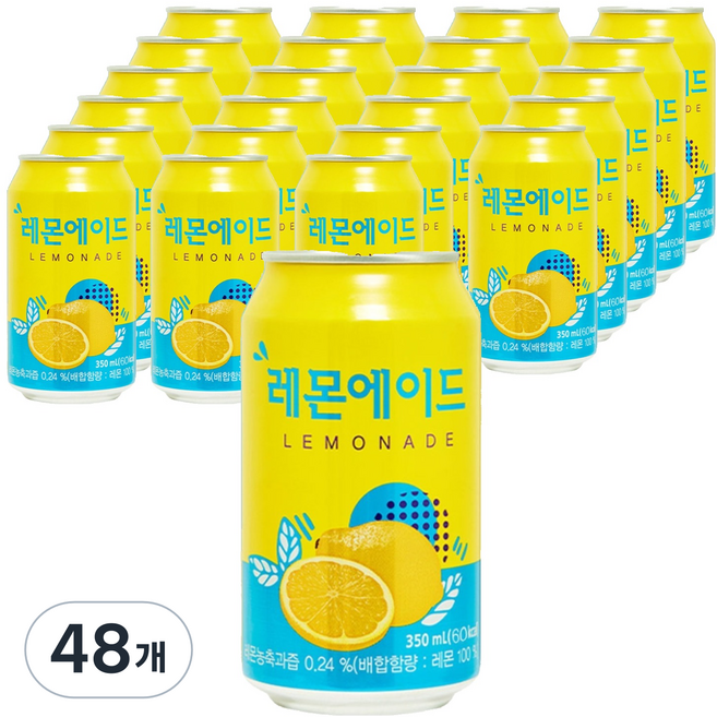 일화 레몬에이드 350ml 탄산에이드, 48개