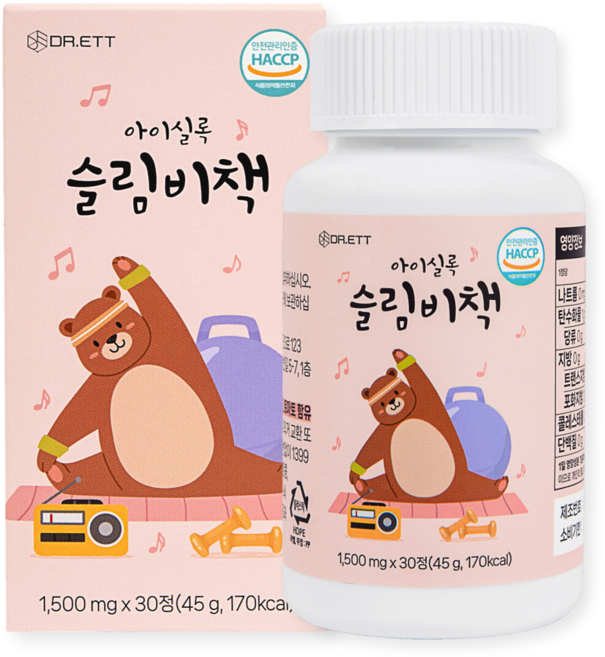 아이실록 슬림비책 어린이 유아 키즈 차전자피 귀리 유산균 홀쭉 브로멜라인, 1개, 30정