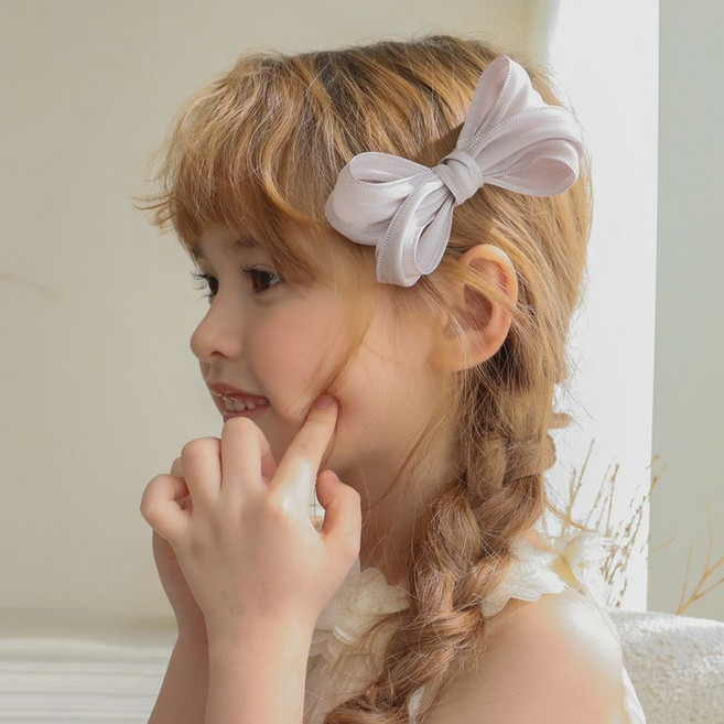 채니봉봉 블룸퍼프 리본핀 유아헤어핀