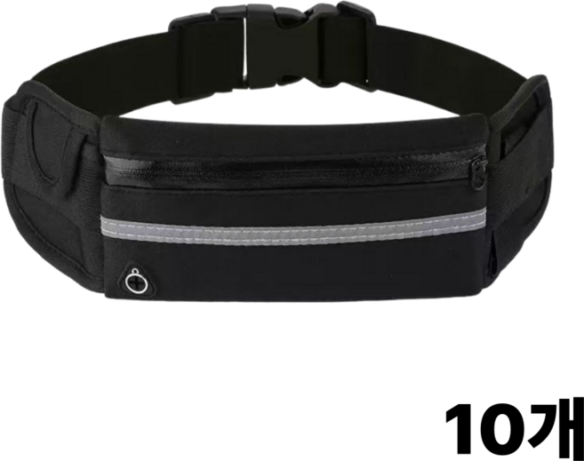 초경량 러닝벨트 힙색 2개, 블랙, 10개