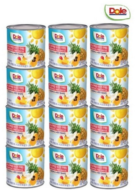 동원 Dole 후르츠칵테일 432g 원터치, 12개