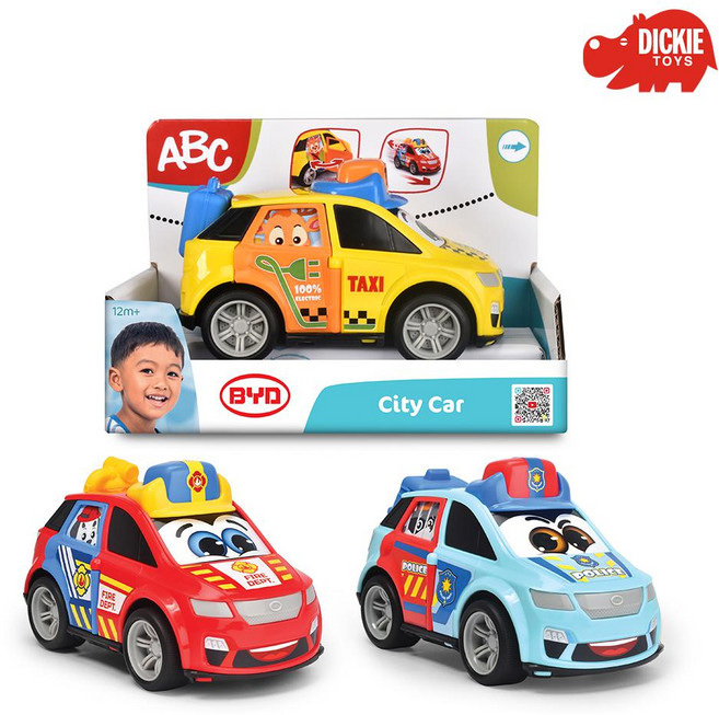 [디키토이즈] ABC 자동차시리즈 시티 카 랜덤1개 귀여운 자동차놀이 (D074899), 1개