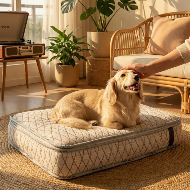 레스토닉 퍼피아 강아지 침대 애견 매트 쿠션 옥스포드 미니 소형견 방수 내구성