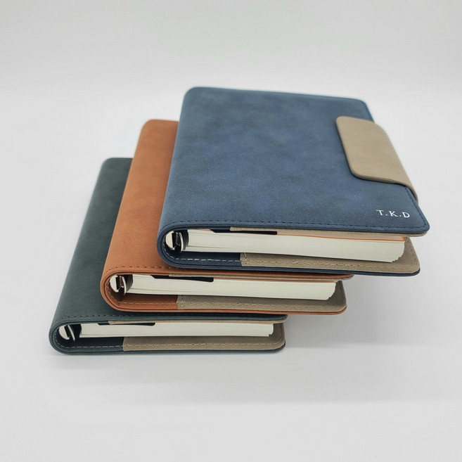 2026 이니셜스 스테디셀러 다이어리 / 이니셜 무료 회사 로고 각인, 스웨이드 와이드_네이비