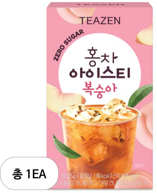 티젠 복숭아 홍차 아이스티분말, 5g, 10개입, 1개