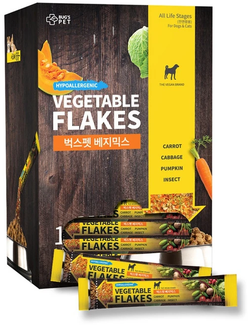 베지스틱 120개입 야채토핑 후레이크 개별포장 다이어트 수제간식재료 야채급여, 식욕회복(저알러지), 120개, 4g - 쿠팡