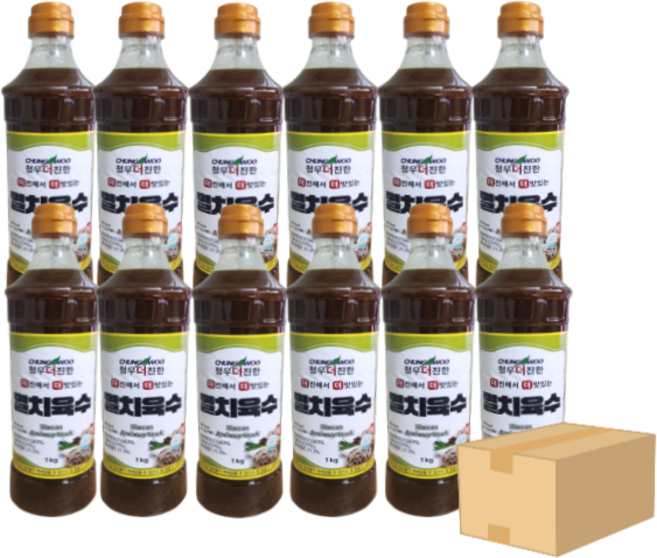 청우 더진한 멸치육수1kg 12개 1박스, 1kg