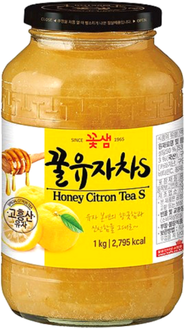 꽃샘 꿀유자차 S, 1kg, 1개입, 4개
