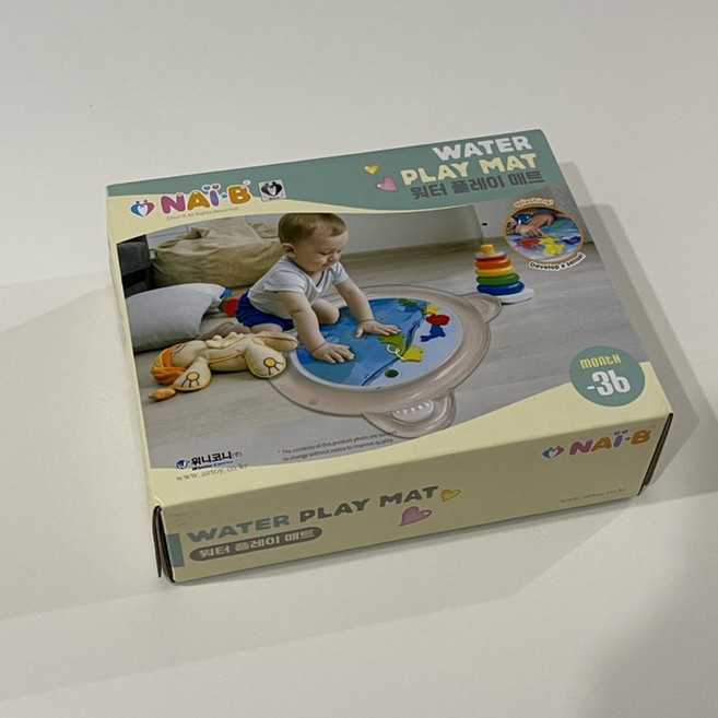 나이비 곰돌이 워터 플레이 매트 촉감발달완구, 혼합색상, 1개