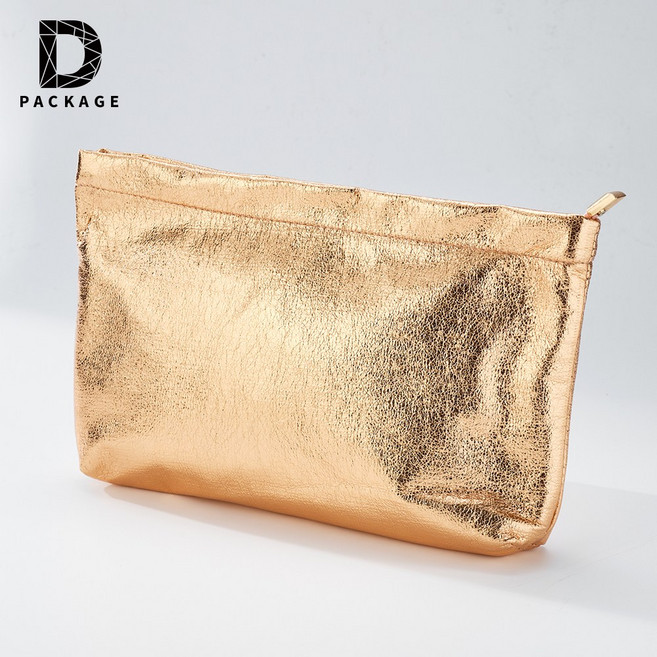 샤이닝 다용도 펄 파우치 미니 클러치, 골드, 1개