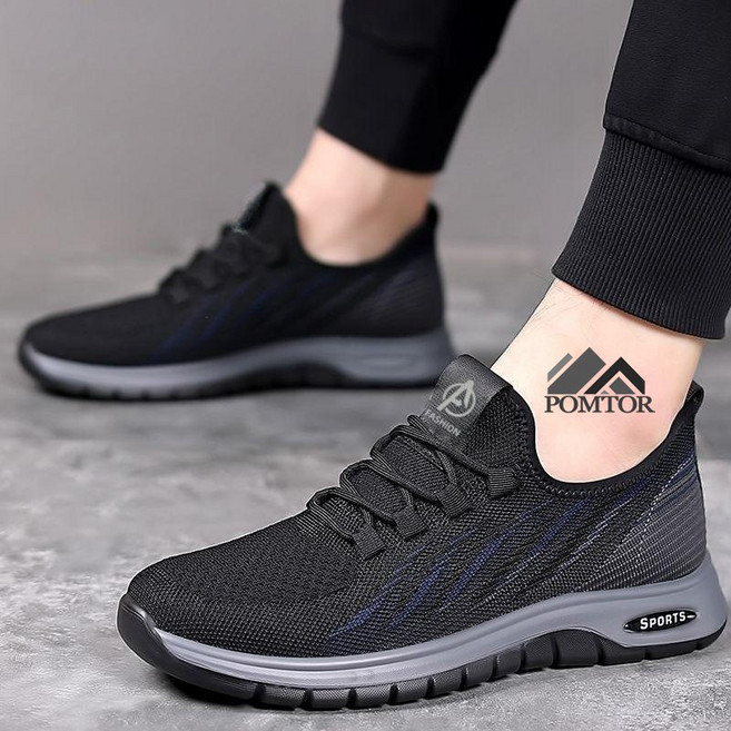POMTOR 초경량 남성 런닝화 통기성 좋은 운동화 주니어 아웃도어 패션 러닝화