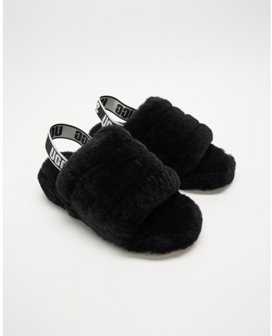 어그 플러프 예 슬라이드 블랙 우먼스