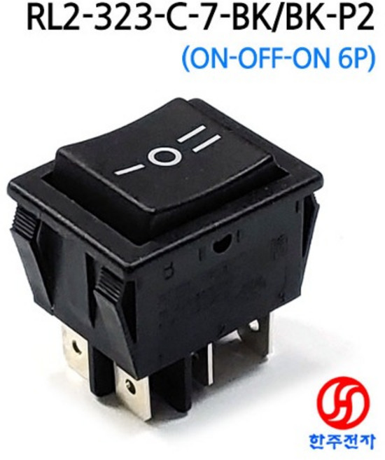 RLEIL 3단6P 라커스위치 RL2-323-C-7-BK/BK-P2 HJ-03364, 1개