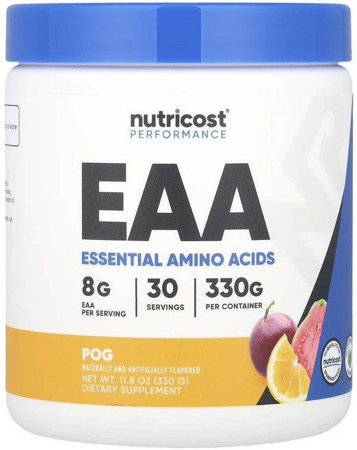 Nutricost 퍼포먼스 EAA 분말 패션프루트 오렌지 및 구아바 330g(11.8oz), Nutricost퍼포먼스EAA분말패션프루트오, 330g, 1개 - 쿠팡