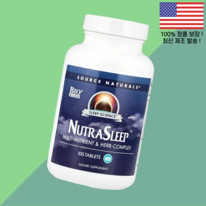 소스 내추럴스 과학 뉴트라슬립 100정 Source Naturals Sleep Science NutraSleep 100 Tablets, 소스 내추럴스 과학 뉴트라슬립 100정 Source N, 1개 - 쿠팡